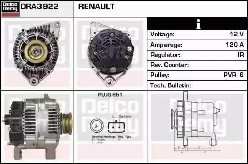 Remy DRA3922 - Генератор vvparts.bg