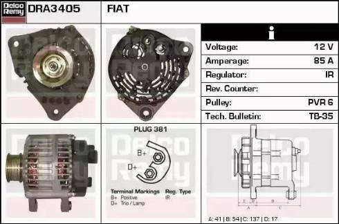 Remy DRA3405 - Генератор vvparts.bg