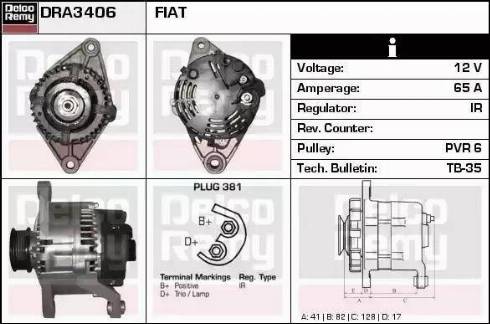 Remy DRA3406 - Генератор vvparts.bg