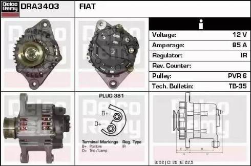 Remy DRA3403 - Генератор vvparts.bg