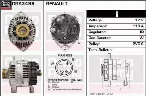 Remy DRA3488 - Генератор vvparts.bg