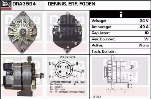 Remy DRA3594 - Генератор vvparts.bg