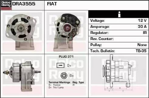 Remy DRA3555 - Генератор vvparts.bg