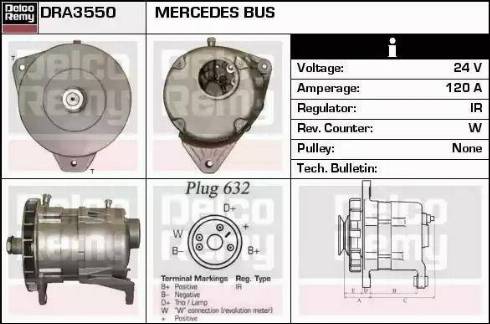 Remy DRA3550 - Генератор vvparts.bg