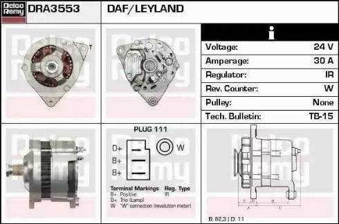 Remy DRA3553 - Генератор vvparts.bg