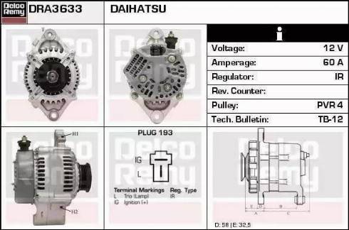 Remy DRA3035N - Генератор vvparts.bg