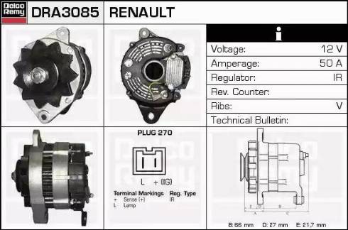 Remy DRA3085 - Генератор vvparts.bg