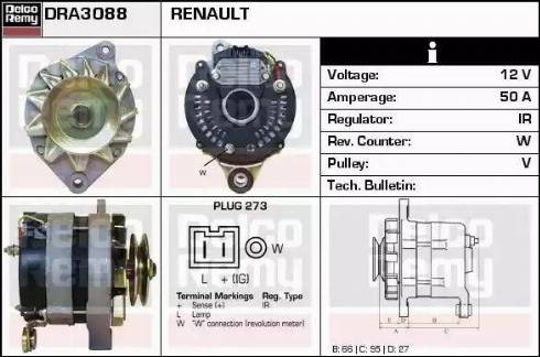 Remy DRA3088 - Генератор vvparts.bg