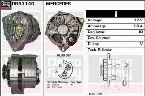 Remy DRA3140 - Генератор vvparts.bg