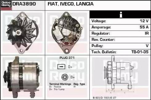 Remy DRA3890 - Генератор vvparts.bg