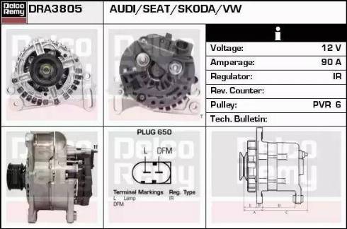 Remy DRA3805 - Генератор vvparts.bg