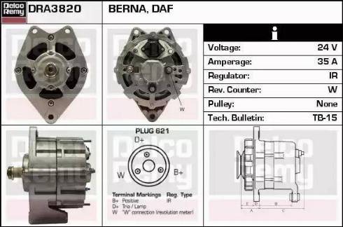 Remy DRA3820 - Генератор vvparts.bg