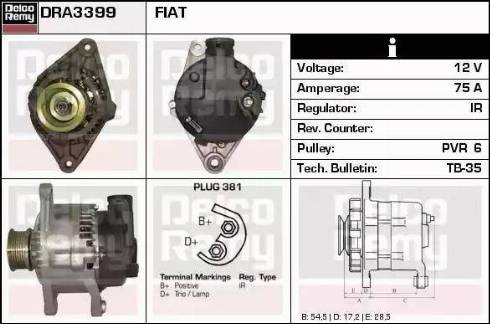 Remy DRA3399 - Генератор vvparts.bg