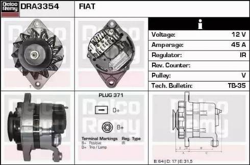 Remy DRA3354 - Генератор vvparts.bg