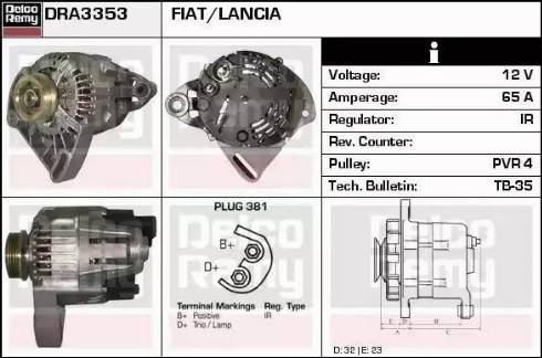 Remy DRA3353 - Генератор vvparts.bg