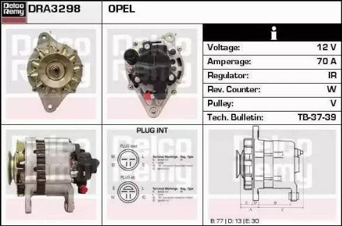 Remy DRA3298N - Генератор vvparts.bg