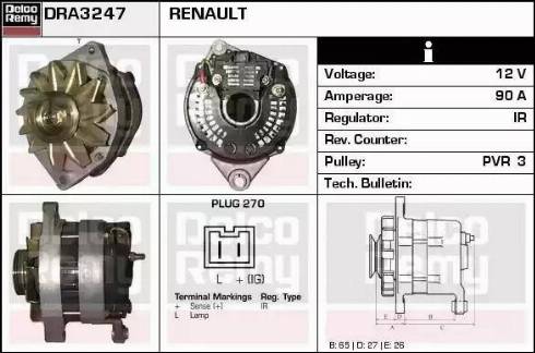 Remy DRA3247 - Генератор vvparts.bg