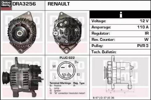 Remy DRA3256 - Генератор vvparts.bg