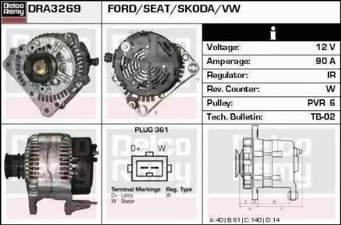 Remy DRA4250 - Генератор vvparts.bg