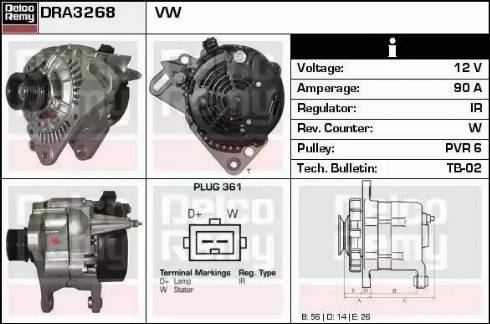 Remy DRA3268 - Генератор vvparts.bg