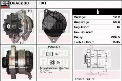 Remy DRA3283 - Генератор vvparts.bg