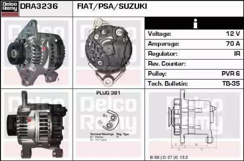 Remy DRA3236 - Генератор vvparts.bg