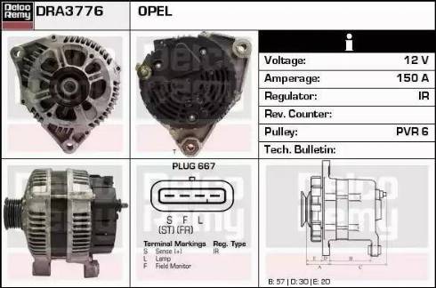 Remy DRA3776 - Генератор vvparts.bg