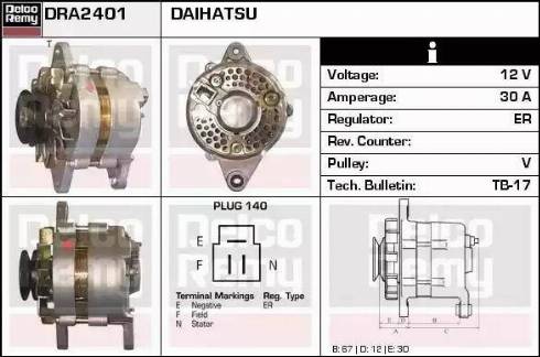 Remy DRA2401 - Генератор vvparts.bg