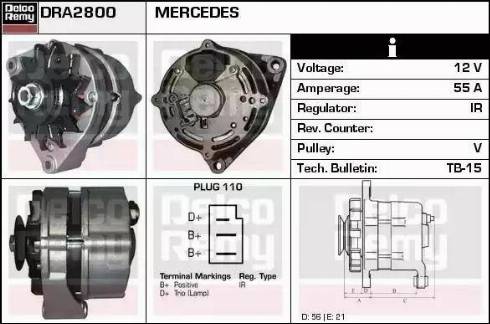 Remy DRA2800 - Генератор vvparts.bg