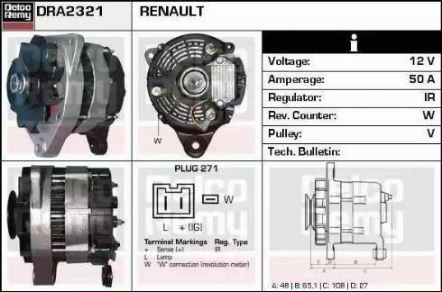 Remy DRA2321 - Генератор vvparts.bg