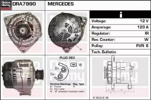 Remy DRA7990 - Генератор vvparts.bg