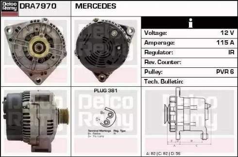 Remy DRA7970 - Генератор vvparts.bg