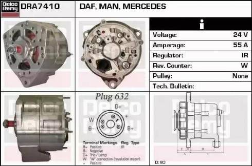 Remy DRA7410 - Генератор vvparts.bg