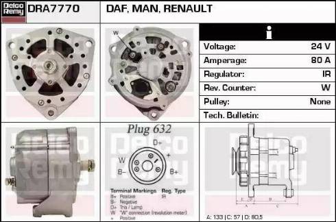 Remy DRA7770 - Генератор vvparts.bg