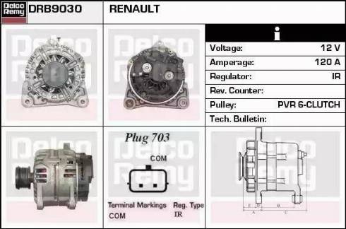 Remy DRB9030 - Генератор vvparts.bg