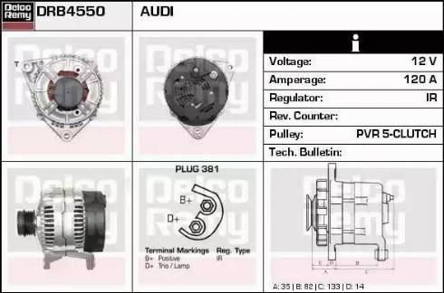 Remy DRB4550 - Генератор vvparts.bg