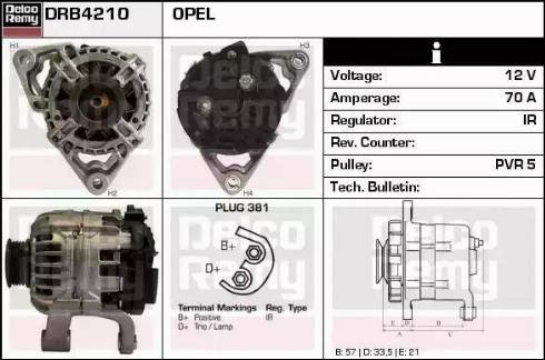 Remy DRB4210 - Генератор vvparts.bg