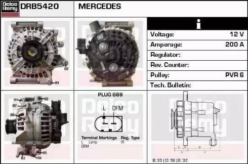 Remy DRB5420 - Генератор vvparts.bg