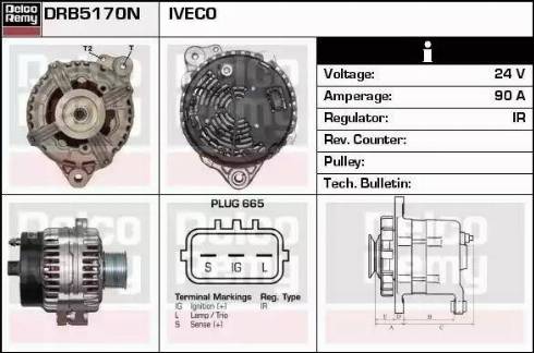 Remy DRB5170N - Генератор vvparts.bg