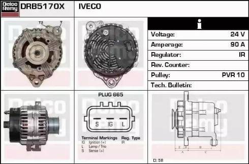 Remy DRB5170X - Генератор vvparts.bg