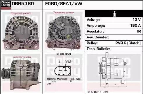 Remy DRB5360 - Генератор vvparts.bg