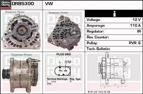 Remy DRB5300 - Генератор vvparts.bg