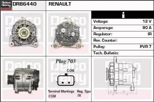 Remy DRB6440 - Генератор vvparts.bg