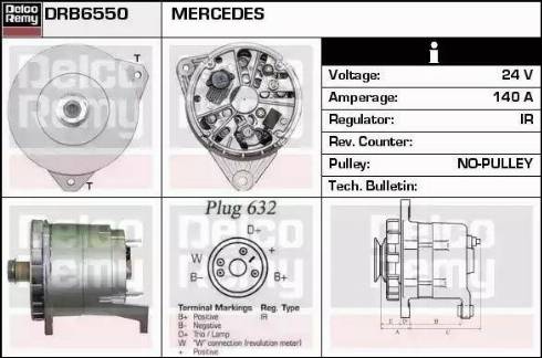 Remy DRB6550 - Генератор vvparts.bg