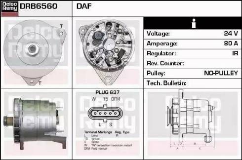 Remy DRB6560 - Генератор vvparts.bg