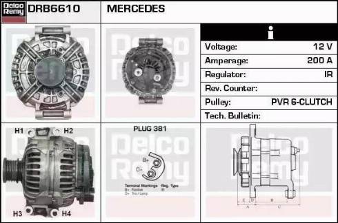 Remy DRB6610 - Генератор vvparts.bg