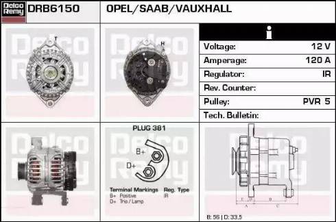 Remy DRB6150 - Генератор vvparts.bg