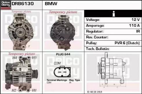 Remy DRB6130 - Генератор vvparts.bg