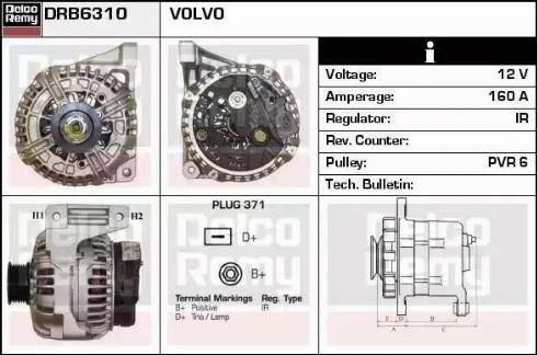 Remy DRB6310 - Генератор vvparts.bg