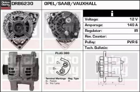 Remy DRB6230 - Генератор vvparts.bg